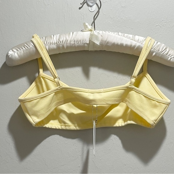 WE WORE WHAT DANIELLE BERNSTEIN Women’s Pull On Bra Top Yellow Buttermil… - Picture 4 of 9
